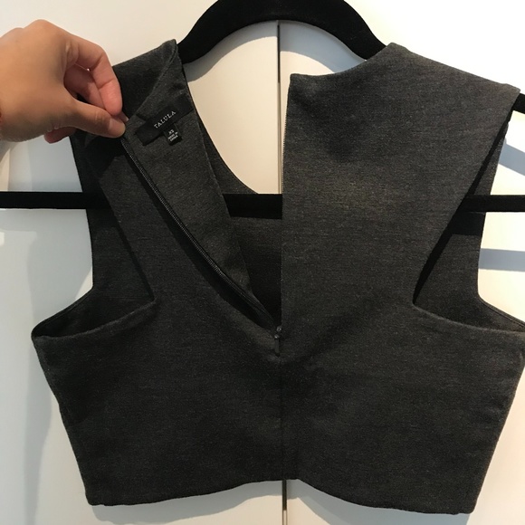 Aritzia Talula Crop Grey Top - Picture 6 of 6